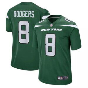 New York Jets Aaron Rodgers Nike Gotham Green Game Jersey NWT Medium